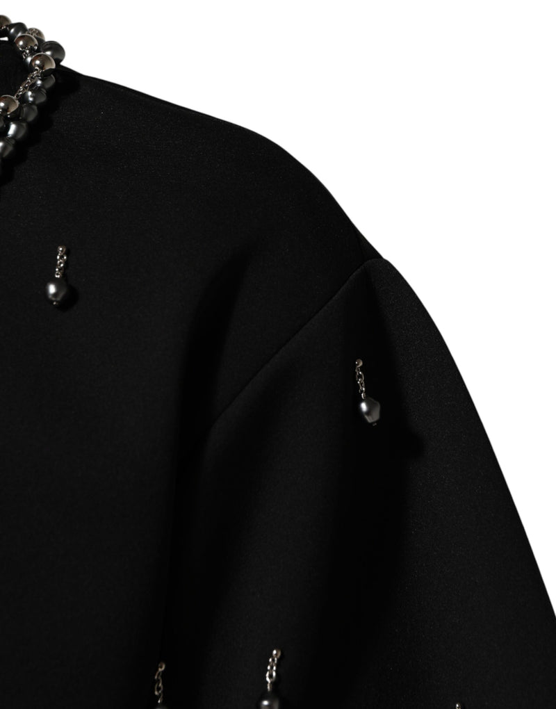 T-shirt en polyester noir Dolce & Gabbana orné d’un collier