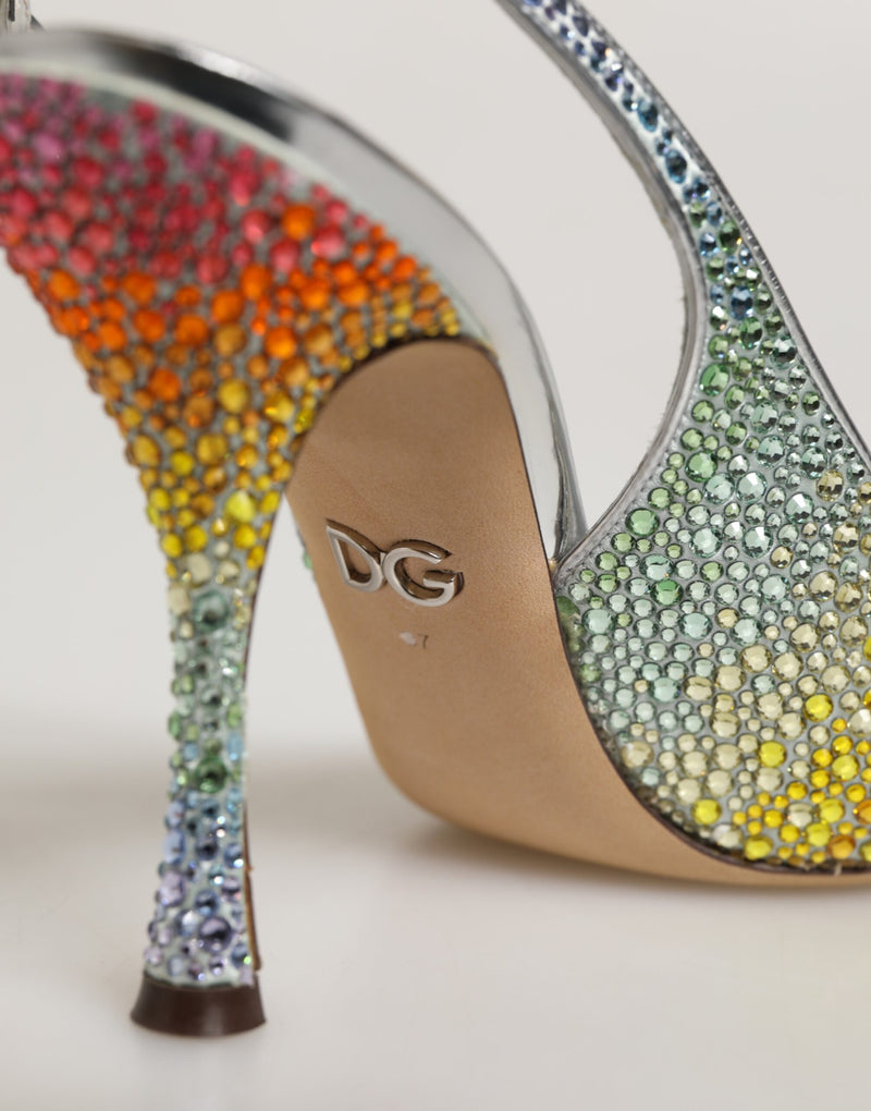 Escarpins slingback multicolores à sequins Dolce & Gabbana