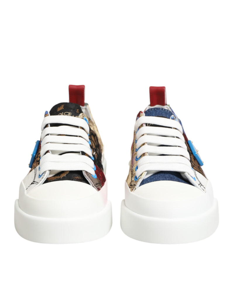 Tênis de cano baixo Dolce & Gabbana multicoloridos em patchwork