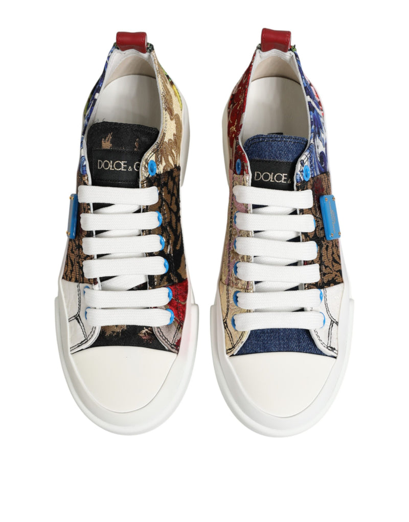 Tênis de cano baixo Dolce & Gabbana multicoloridos em patchwork
