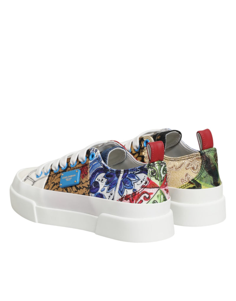 Zapatillas bajas multicolor de patchwork de Dolce & Gabbana