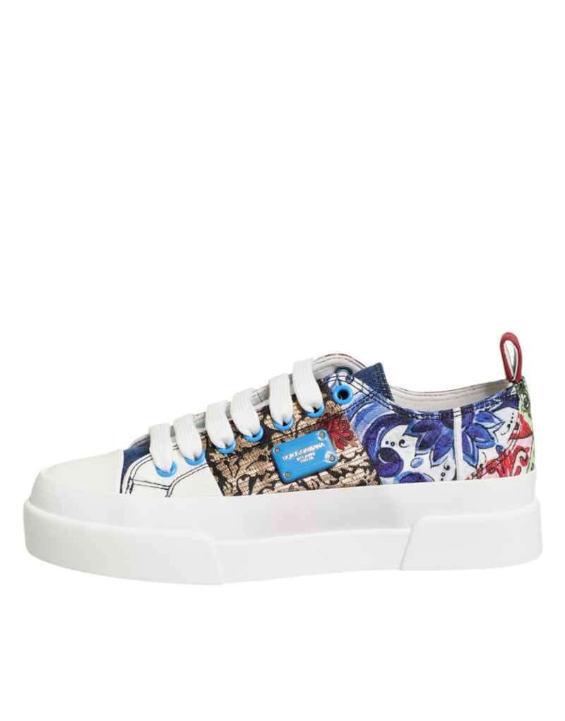Tênis de cano baixo Dolce & Gabbana multicoloridos em patchwork
