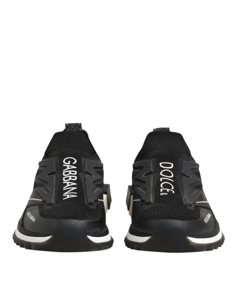 Baskets Dolce & Gabbana SORRENTO noires en maille stretch sportive