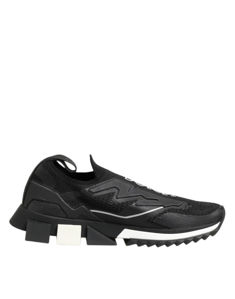 Baskets Dolce & Gabbana SORRENTO noires en maille stretch sportive