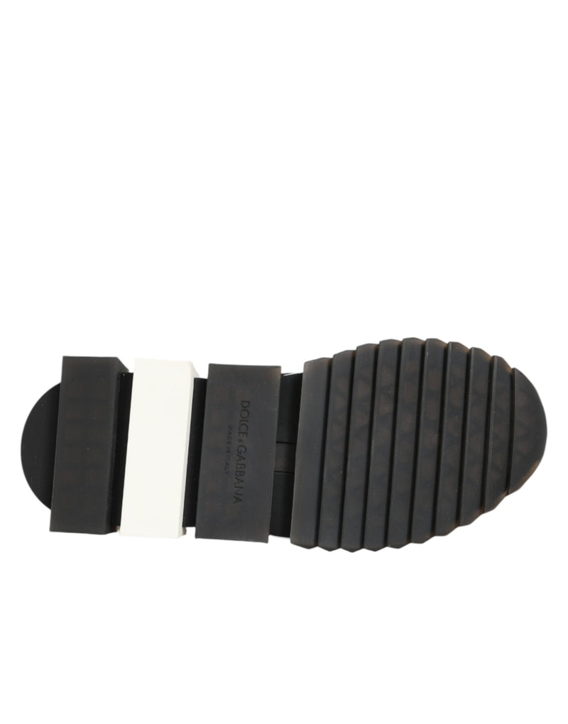 Baskets Dolce & Gabbana SORRENTO noires en maille stretch sportive