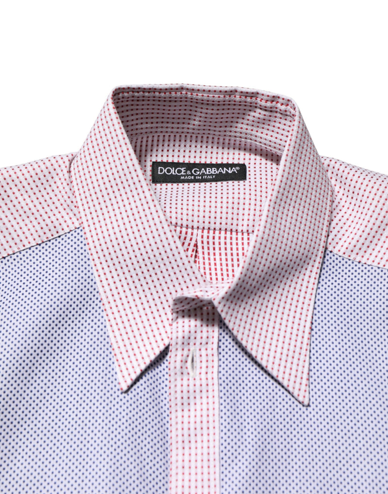 Chemise à carreaux multicolore à col en coton Dolce & Gabbana