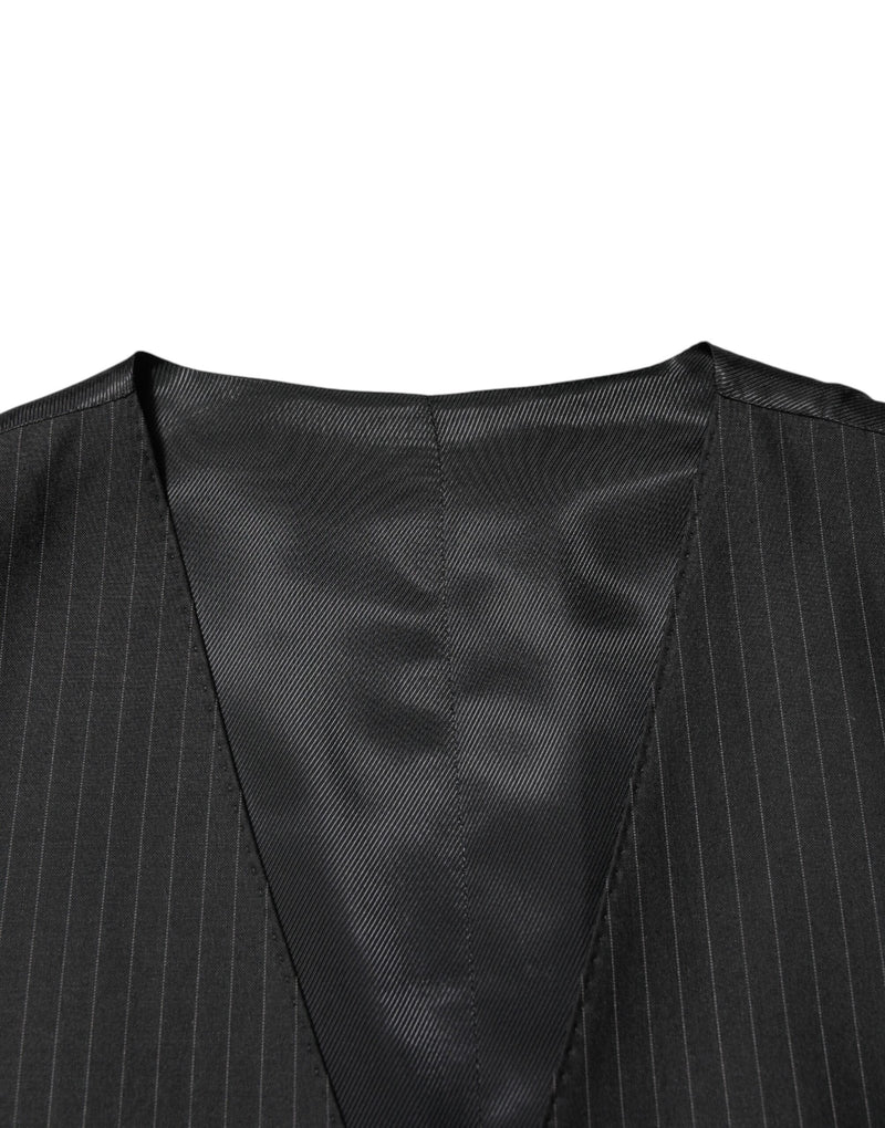 Gilet de costume formel pour homme en laine noire Dolce & Gabbana