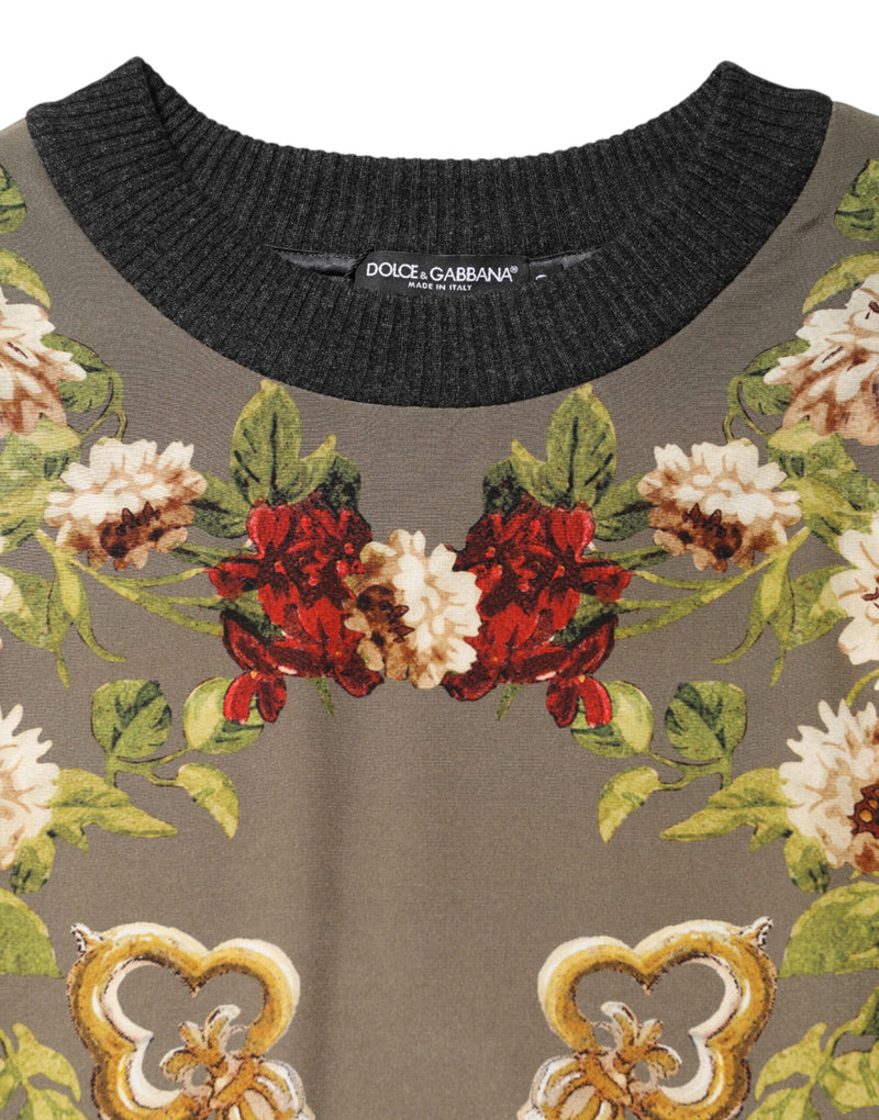 Pull blouse Dolce & Gabbana en soie Enchanted Sicily à col rond