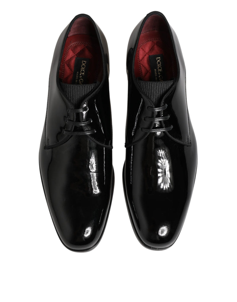 Zapatos derby de vestir de piel de becerro negra de Dolce & Gabbana