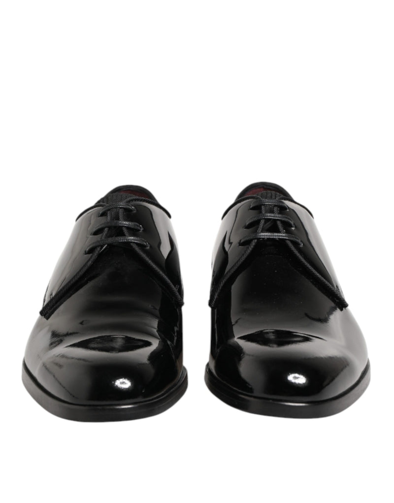 Zapatos derby de vestir de piel de becerro negra de Dolce & Gabbana