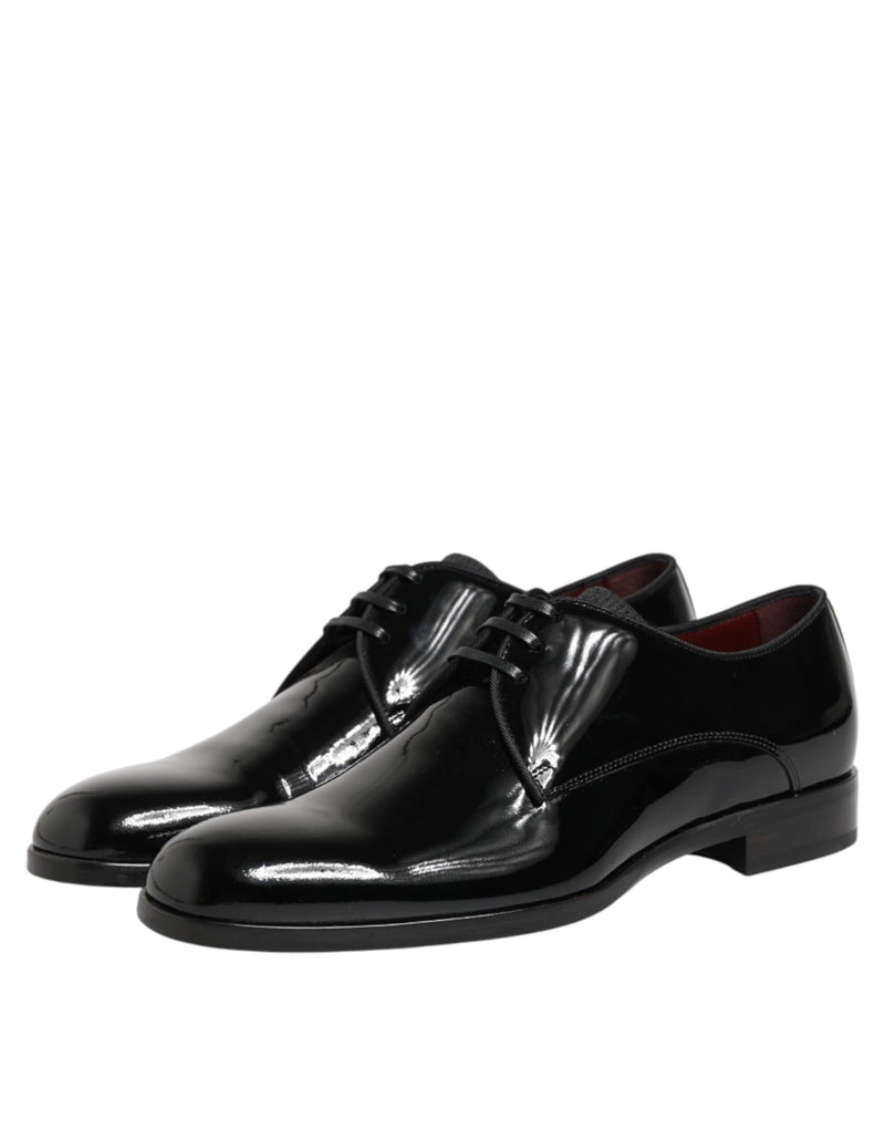Zapatos derby de vestir de piel de becerro negra de Dolce & Gabbana