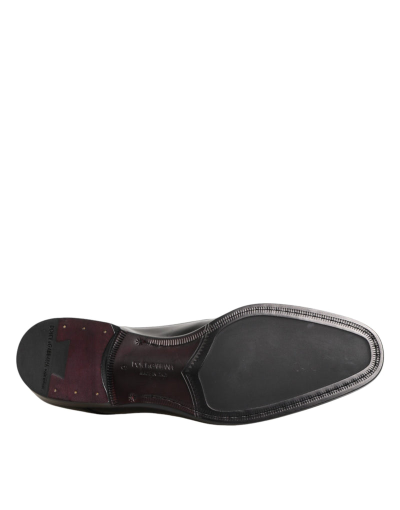 Zapatos derby de vestir de piel de becerro negra de Dolce & Gabbana