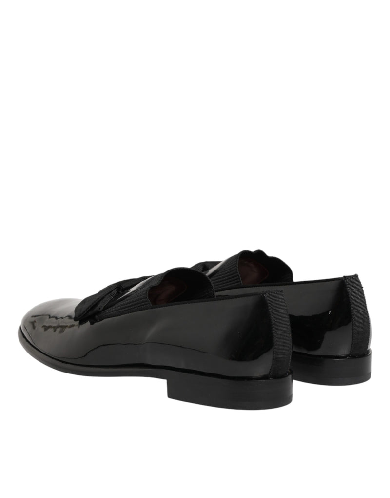Mocassins habillés pour homme Dolce & Gabbana à enfiler en cuir noir