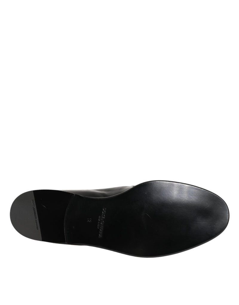 Mocassins habillés pour homme Dolce & Gabbana à enfiler en cuir noir