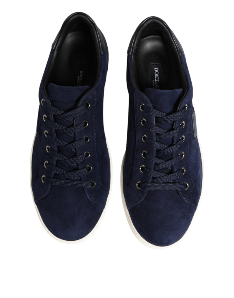 Baskets basses Dolce & Gabbana en cuir suédé bleu