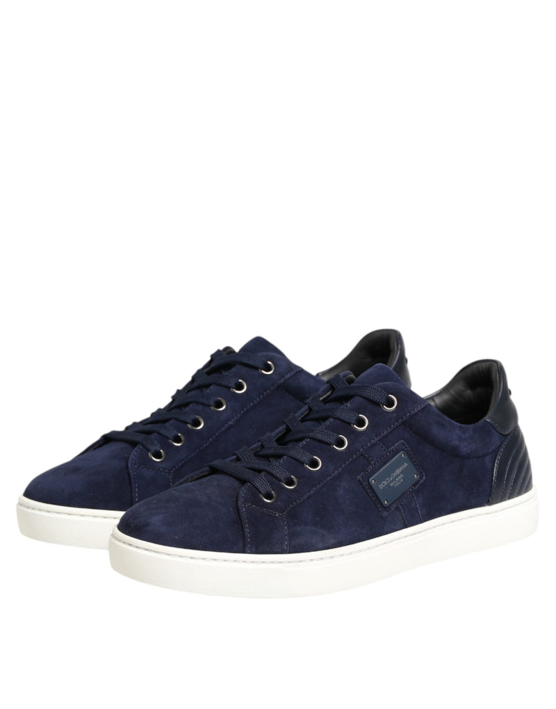 Baskets basses Dolce & Gabbana en cuir suédé bleu