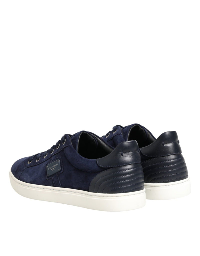Baskets basses Dolce & Gabbana en cuir suédé bleu