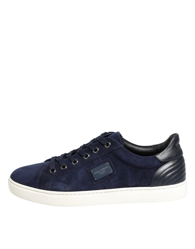 Baskets basses Dolce & Gabbana en cuir suédé bleu