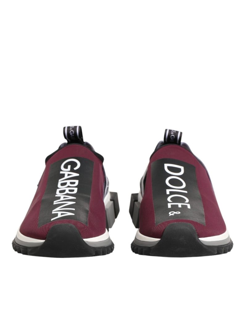 Sneakers da uomo Dolce & Gabbana Sorrento bordeaux, modello slip-on