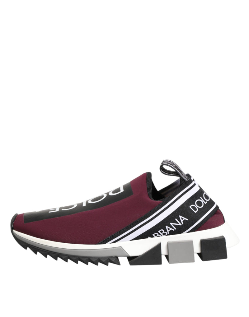 Sneakers da uomo Dolce & Gabbana Sorrento bordeaux, modello slip-on