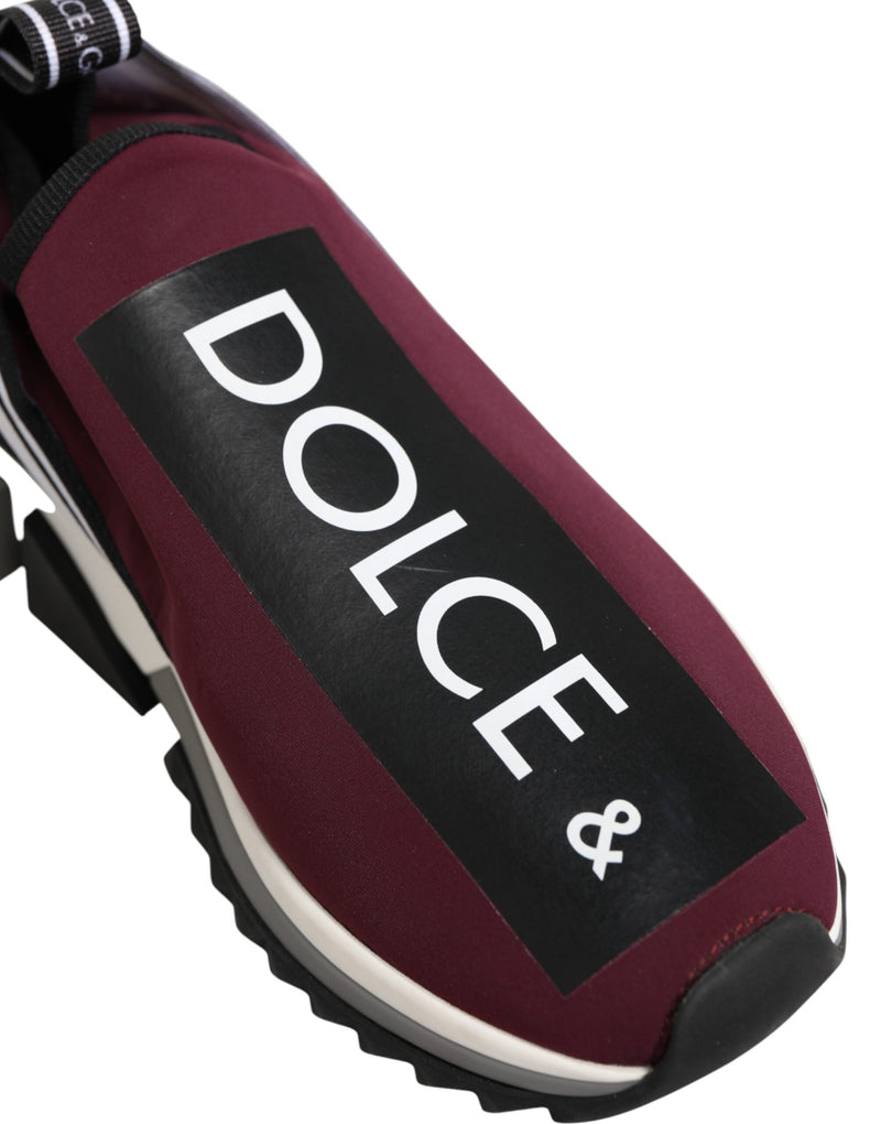 Sneakers da uomo Dolce & Gabbana Sorrento bordeaux, modello slip-on