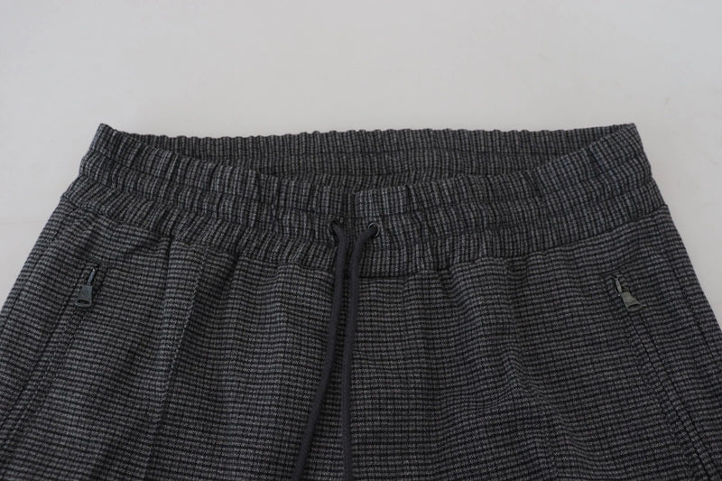 Dolce & Gabbana Gray Striped Wool Skinny Trouser Pants