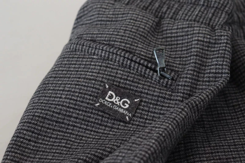 Dolce & Gabbana Gray Striped Wool Skinny Trouser Pants