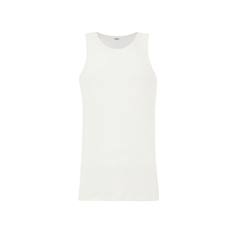Jil Sander White Cotton Sleveless Jacket