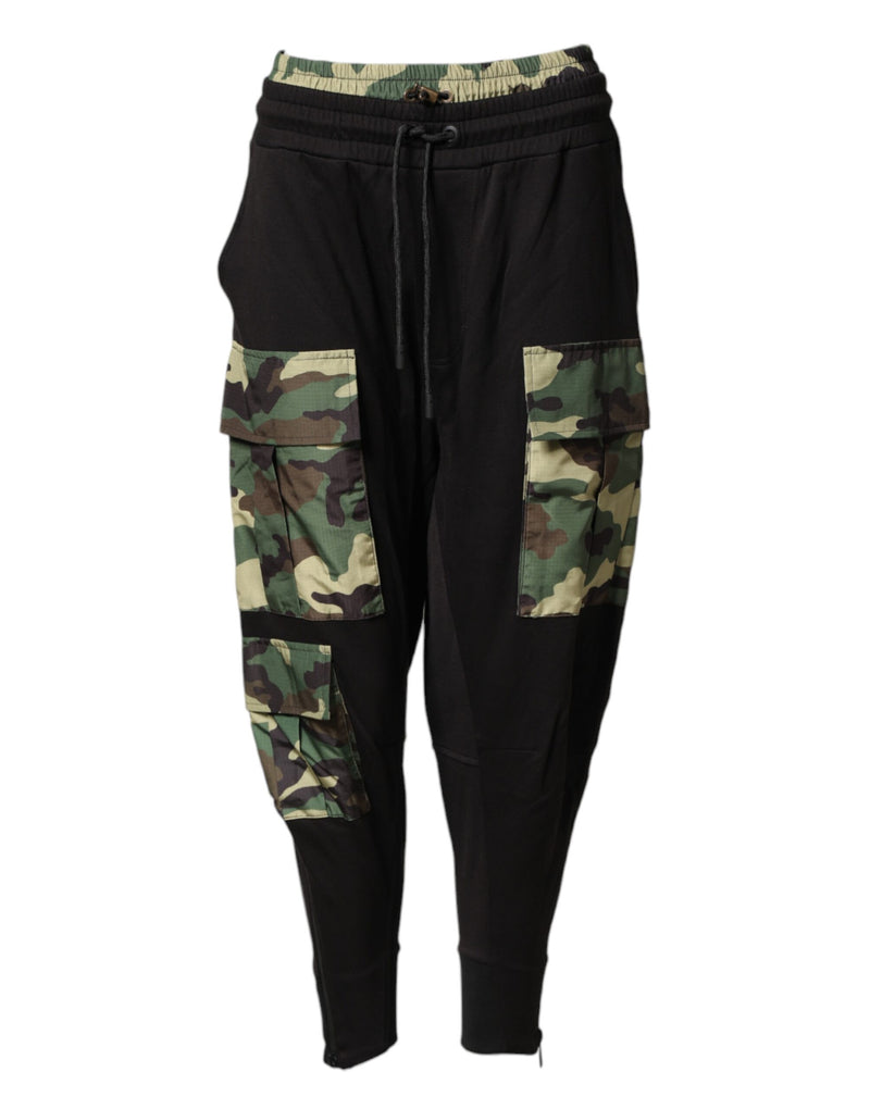 Calça jogger cargo masculina camuflada multicolorida Dolce & Gabbana