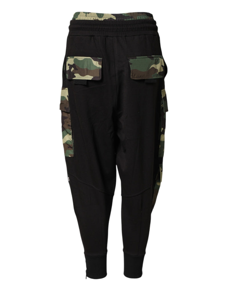 Calça jogger cargo masculina camuflada multicolorida Dolce & Gabbana
