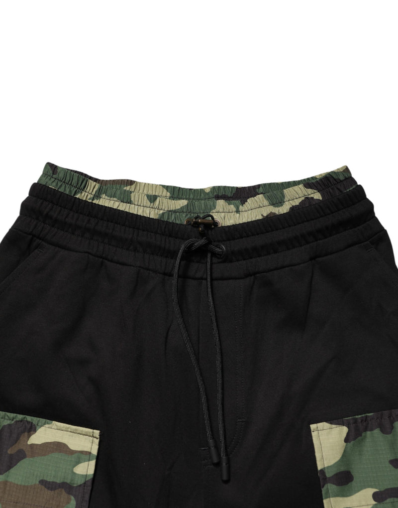 Calça jogger cargo masculina camuflada multicolorida Dolce & Gabbana