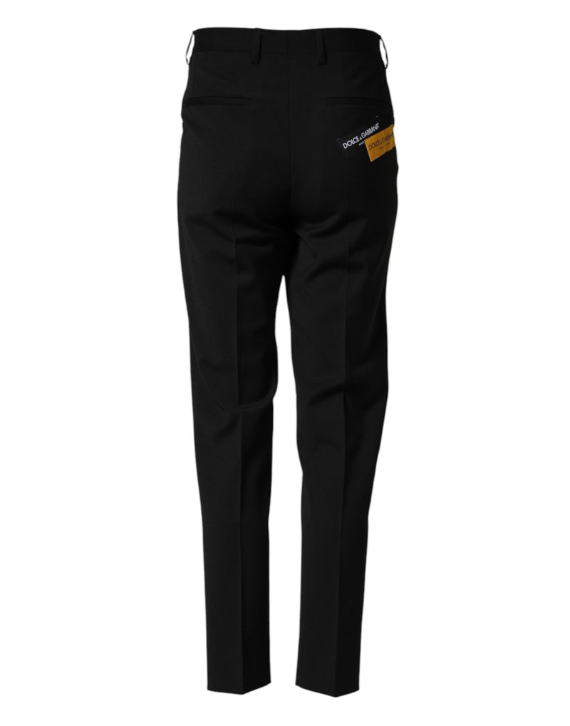 Pantalon habillé Dolce & Gabbana noir en laine pour homme