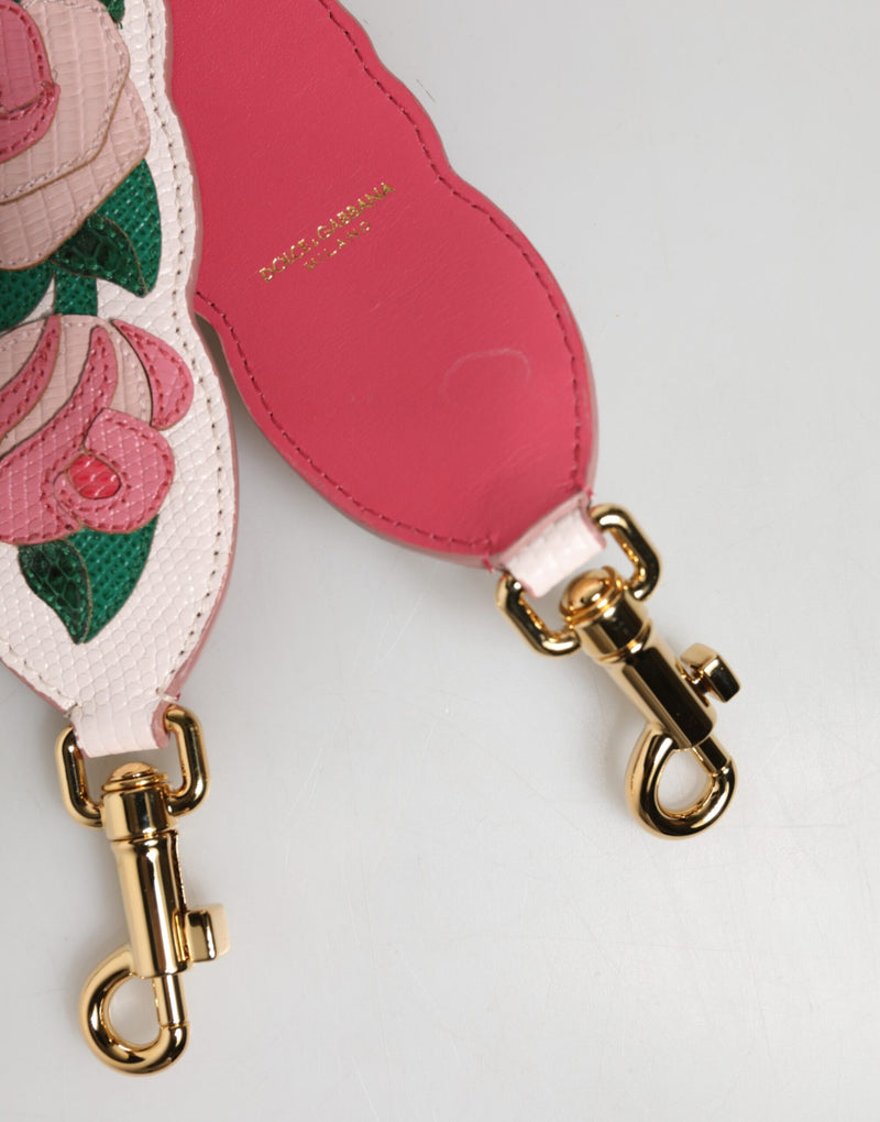Sac à bandoulière en cuir de veau blanc à motif floral avec bandoulière Dolce & Gabbana