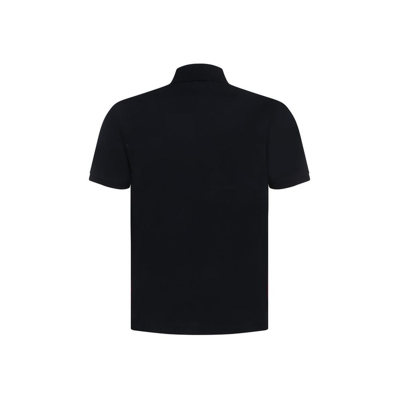 Polo in cotone blu Thom Browne