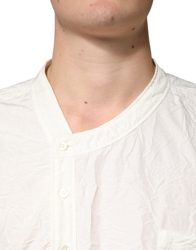 Camicia bianca da uomo in cotone a maniche lunghe di Dolce & Gabbana
