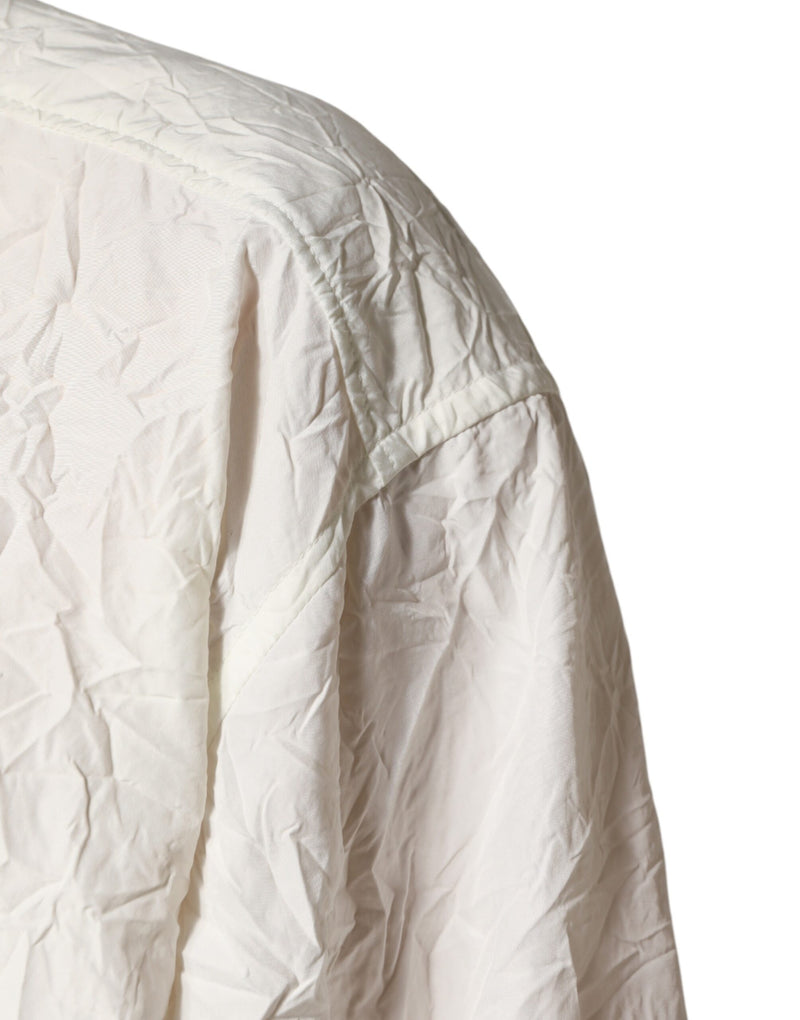 Camicia bianca da uomo in cotone a maniche lunghe di Dolce & Gabbana