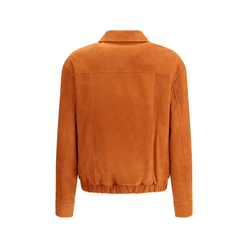 Brunello Cucinelli Multicolor Calf Leather Bos Taurus Leather Jacket