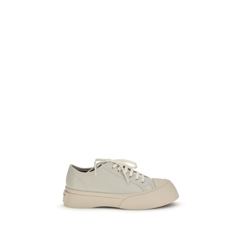 Marni White Calf Leather Bos Taurus Chunky Sneakers
