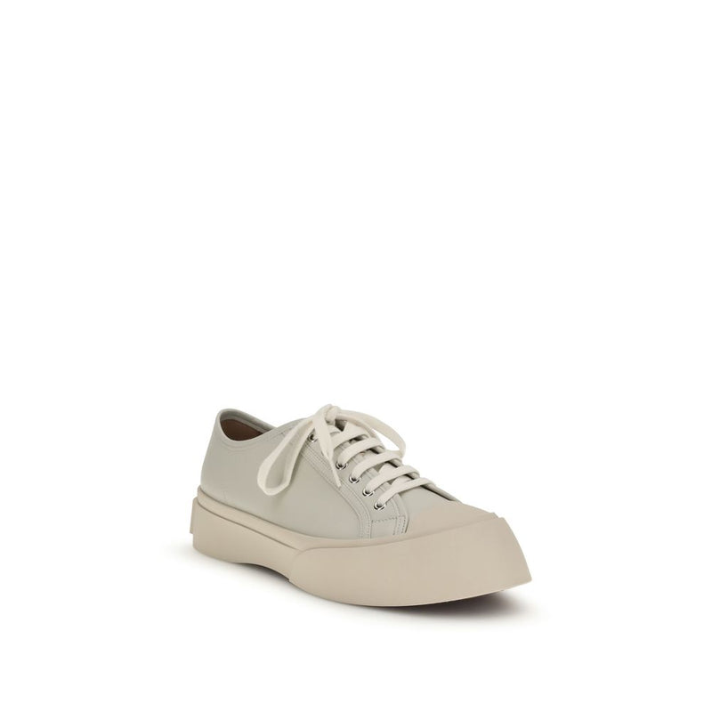 Marni White Calf Leather Bos Taurus Chunky Sneakers