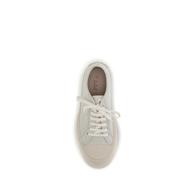 Marni White Calf Leather Bos Taurus Chunky Sneakers