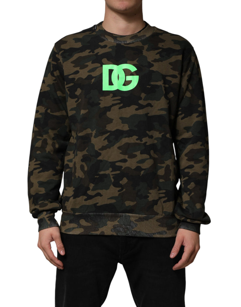 Sweat-shirt pull camouflage multicolore pour homme Dolce & Gabbana