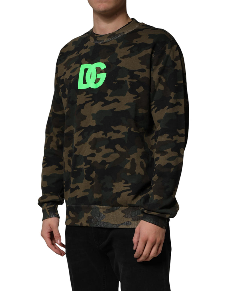 Sweat-shirt pull camouflage multicolore pour homme Dolce & Gabbana