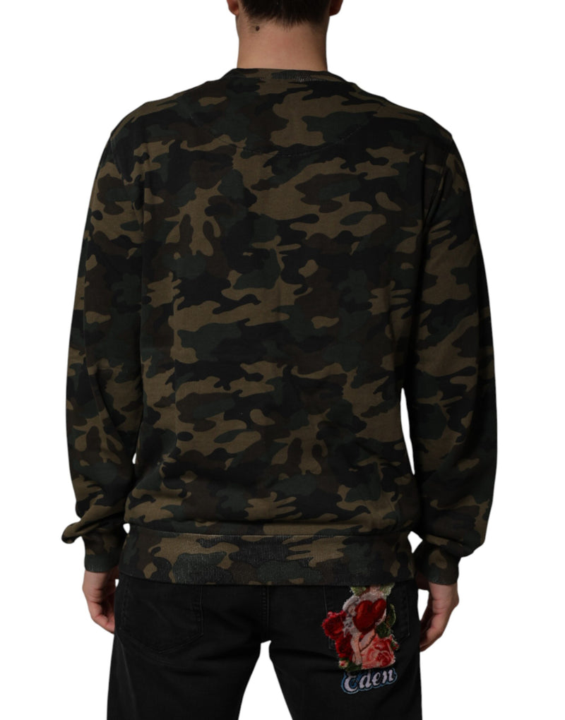 Sweat-shirt pull camouflage multicolore pour homme Dolce & Gabbana