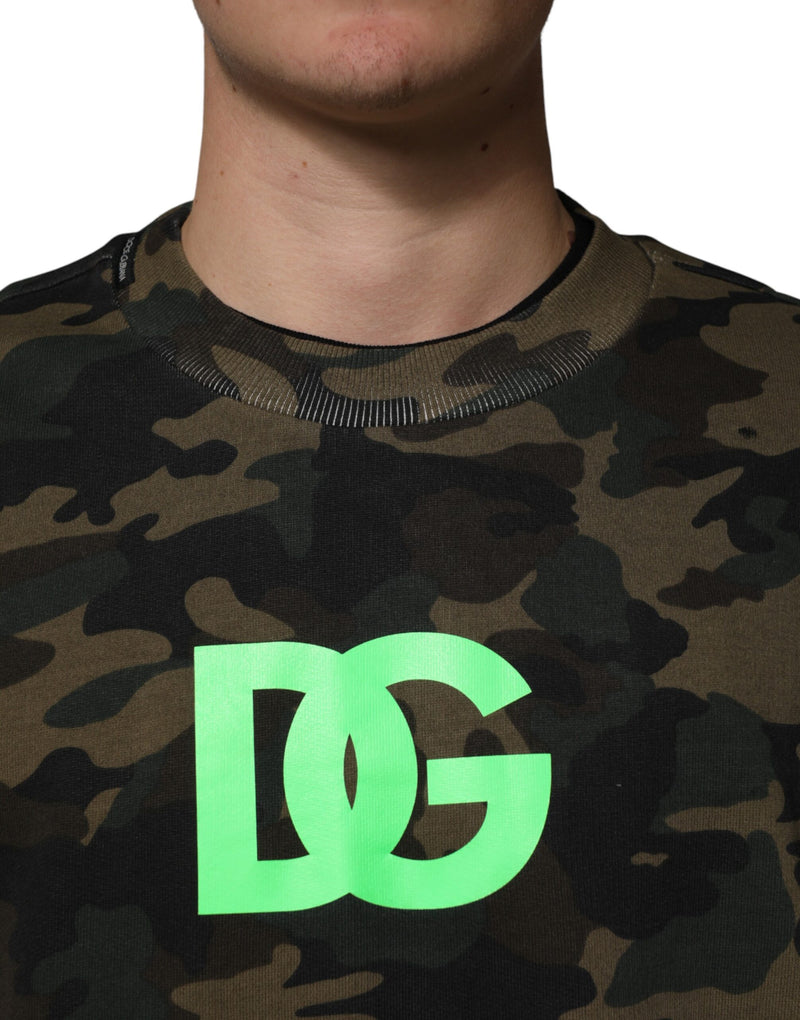 Sweat-shirt pull camouflage multicolore pour homme Dolce & Gabbana