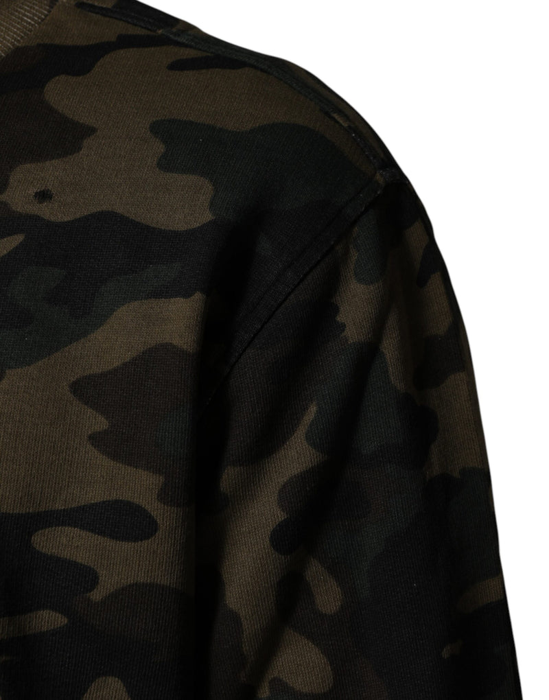 Sweat-shirt pull camouflage multicolore pour homme Dolce & Gabbana