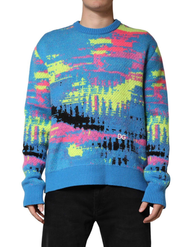 Dolce & Gabbana Maglione multicolore da uomo con girocollo