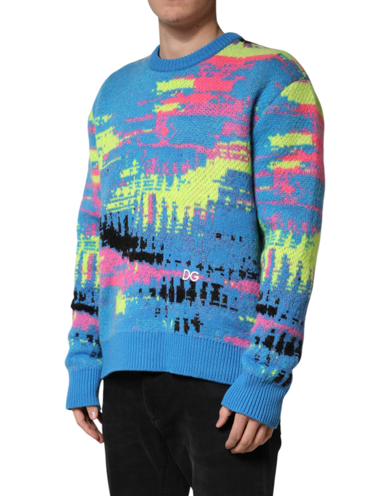 Dolce & Gabbana Maglione multicolore da uomo con girocollo