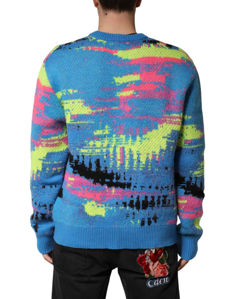 Dolce & Gabbana Maglione multicolore da uomo con girocollo