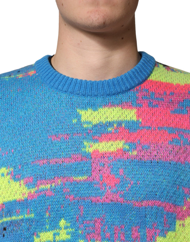 Dolce & Gabbana Maglione multicolore da uomo con girocollo