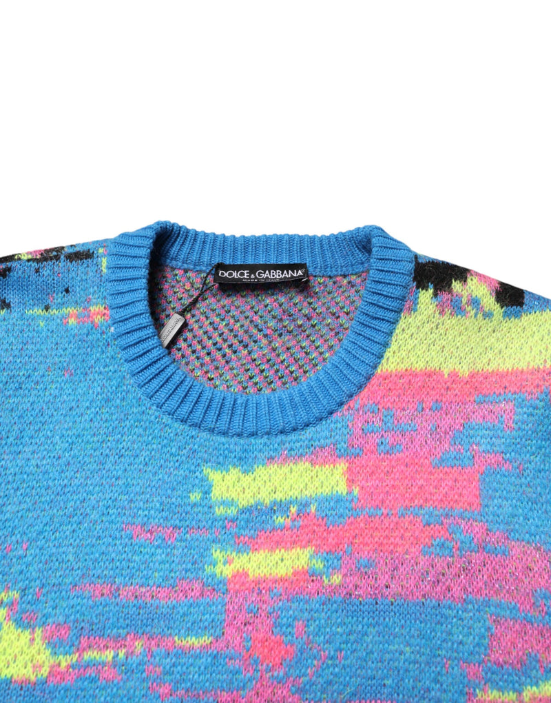 Dolce & Gabbana Maglione multicolore da uomo con girocollo